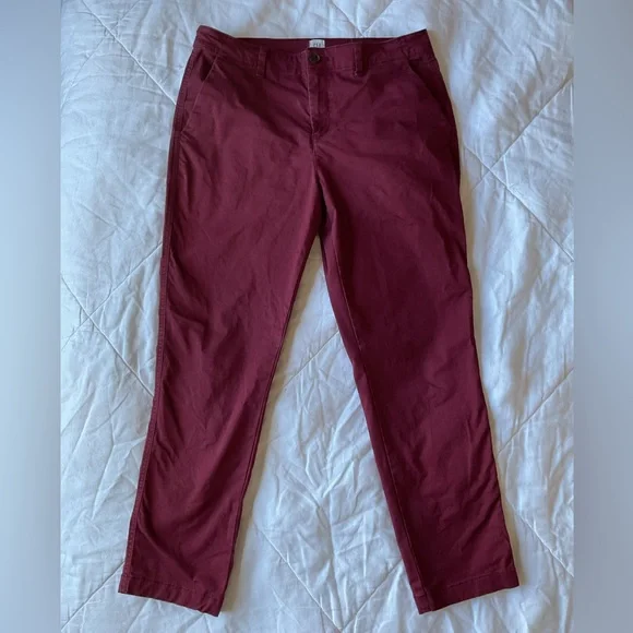 Gap Maroon Girlfriend Khakis - Picture 3 of 13